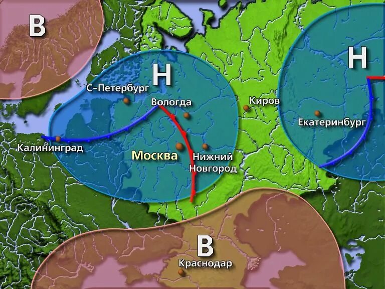 Прогноз на карте в реальном. Циклон на карте. Карта циклонов России. Циклон и антициклон на карте. Карта циклонов и антициклонов России.