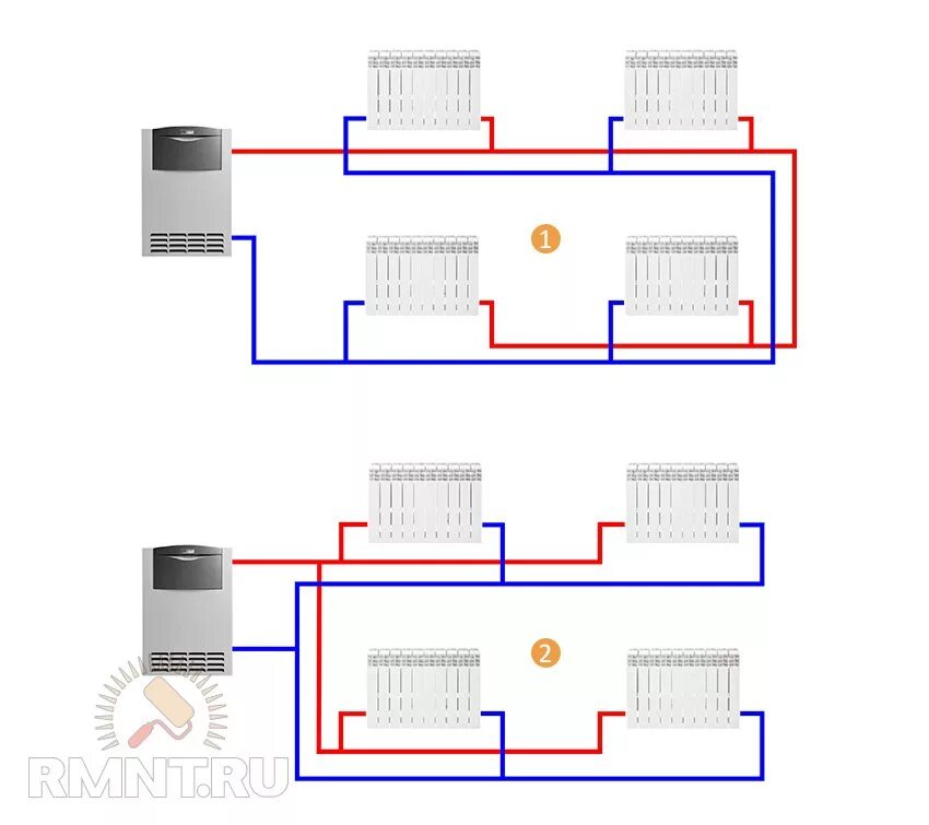 Двухтрубное отопление петля Тихельмана. 2 Х Трубная система отопления Тихельмана. Двухтрубная система отопления петля Тихельмана. Двухтрубная система отопления Тихельмана. Отопление двух этаж дома