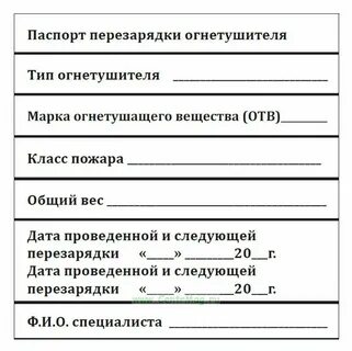 Где фиксируется дата перезарядки огнетушителя сдо ответ