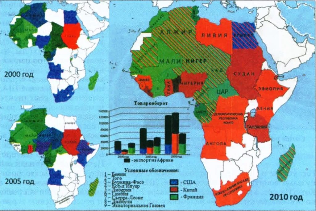 внутриконтинентальные государства африки. карта африки со странами крупно. карта стран африки на русском языке.