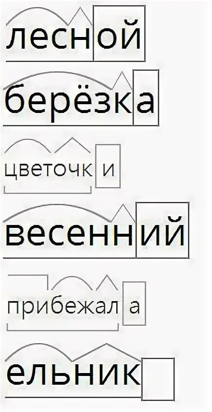 Березка морфемный. Разобрать слово по составу Лесной. Весенний разбор слова по составу. Лесной разбор слова по составу.