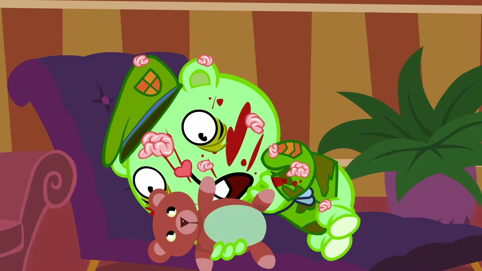 Видео лесные друзья. Счастливые лесные друзья. Happy tree friends - autopsy turvy. Флиппи из happy tree friends. Флиппи монстр.