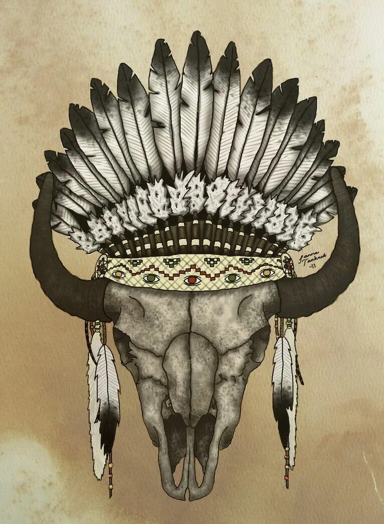 Buffalo Skull. Череп бизона тату. Череп коровы. Череп бизона