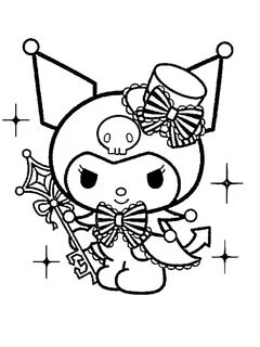 Choose your favorite Kuromi coloring pages and print for free 