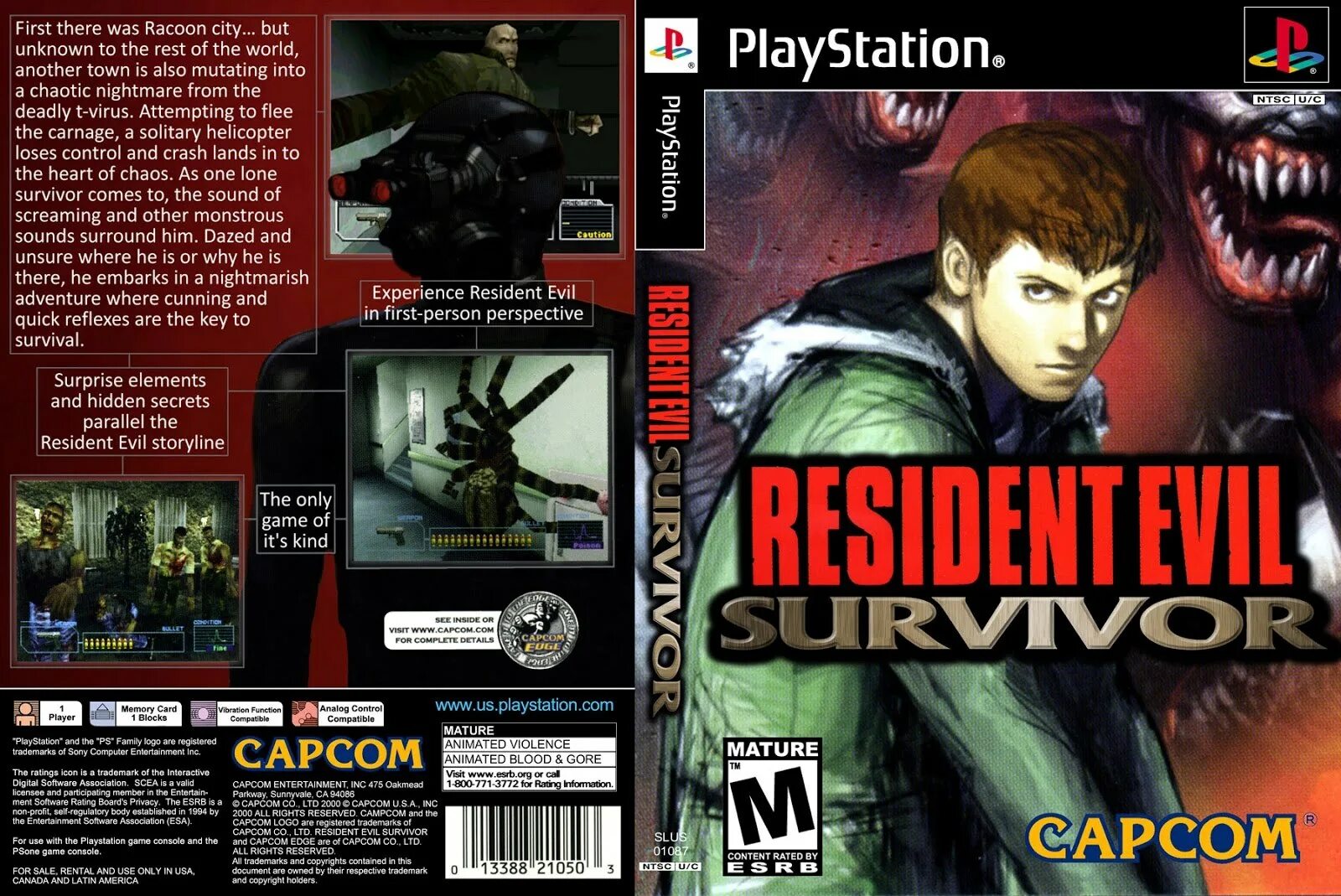 Resident evil ps1 прохождение. Resident evil: survivor playstation 1.