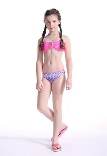 two-pieces teenager girl swimwear for little girl (25 designs) Color 16 