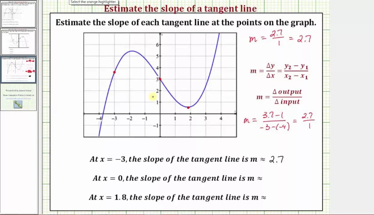 Find tangent line. Slope of tangent. how to find the slope of the line. equation of tangent line. tangent line formula.