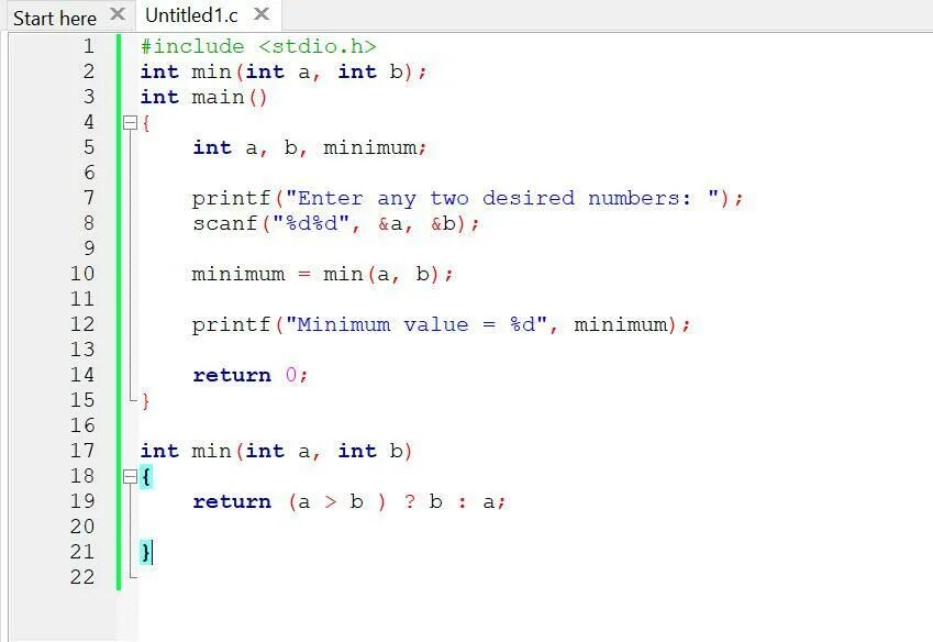 Main function c