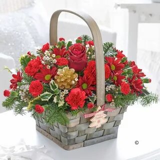 Стильные корзины цветов