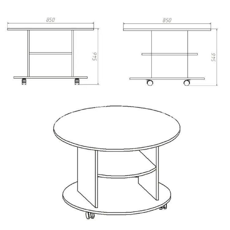 Высота круглого стола. Журнальный столик СЖ-5 чертеж. Высота журнального столика стандарт с колесиками. Журнальный столик Соло Компанит.