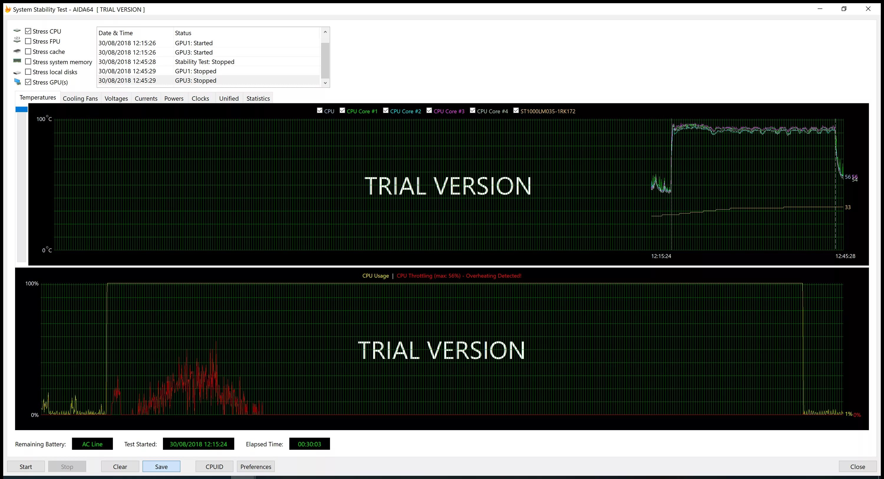 Cpu overheating detected