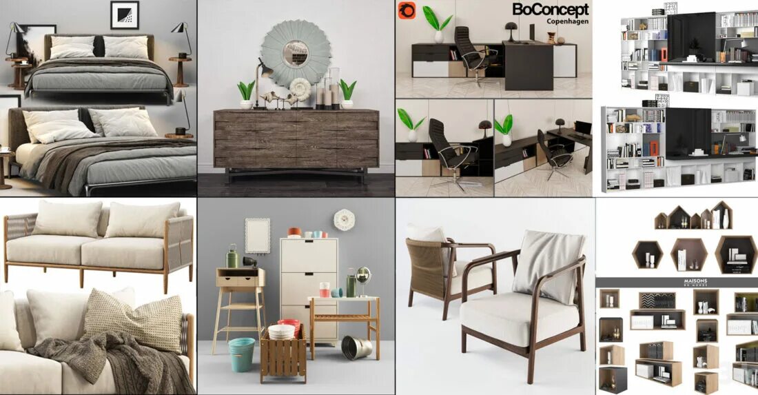 3dzip org. Brigentons room set. 3dzip.