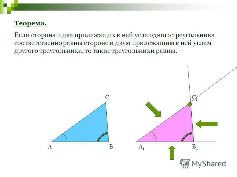 Построить треугольник по стороне и 2 прилежащим. Сторона и два прилежащих к ней угла. Если сторона и два прилежащих к ней угла одного. Сторона и два прилежащих к ней угла одного треугольника. Если сторона и два прилежащих.