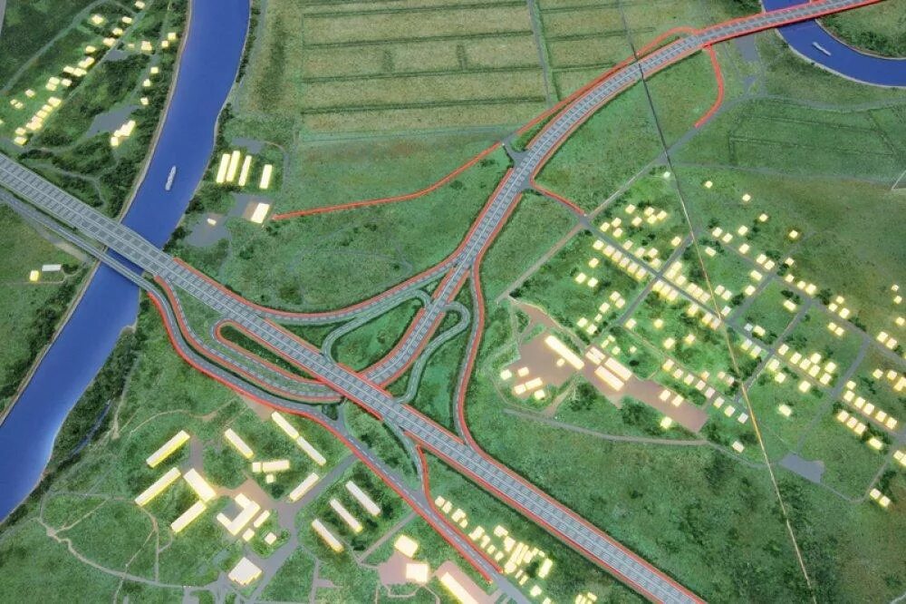 Объезд м5. Проект развязки Новорязанского шоссе Чулково. Мост Чулково Новорязанское. Развязка Новорязанское шоссе в Чулково. Мост Чулково Новорязанское шоссе.