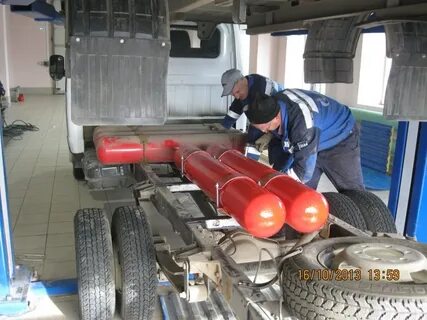 Установить баллонов газ