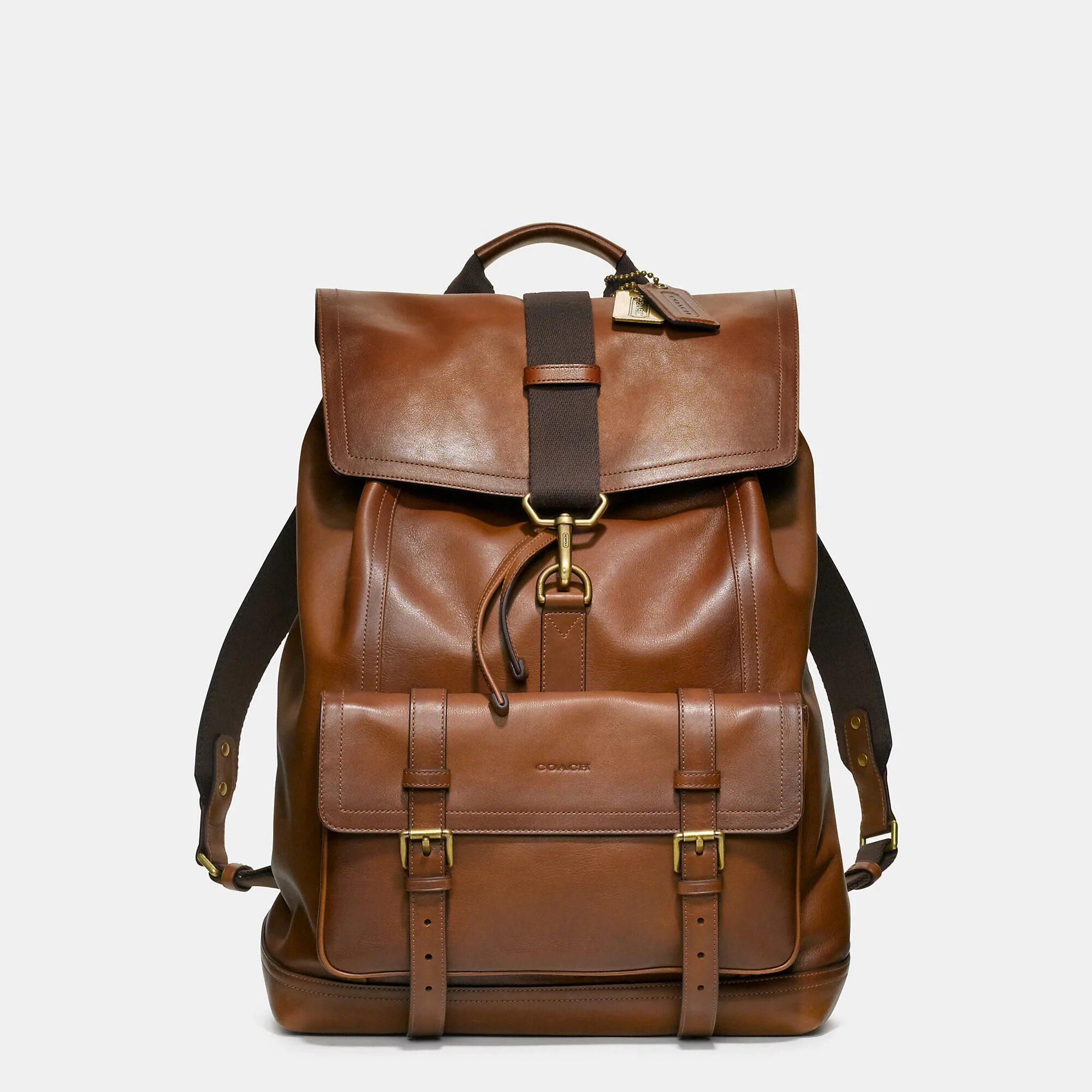 Рюкзак Коач. Кожаный рюкзак. Рюкзак "коричневый". Коричневый кожаный рюкзак.
