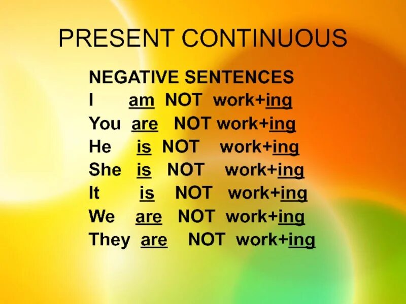 You are not be. Present Continuous. Present Continuous positive sentences. Презент континиус affirmative. Present Continuous презентация.