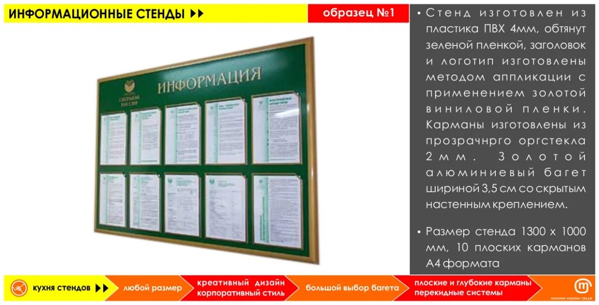 Примеры информационных досок