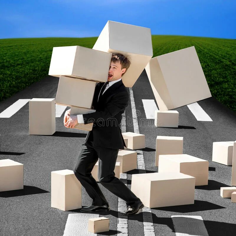 Falling boxes