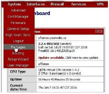 Pfsense пакеты