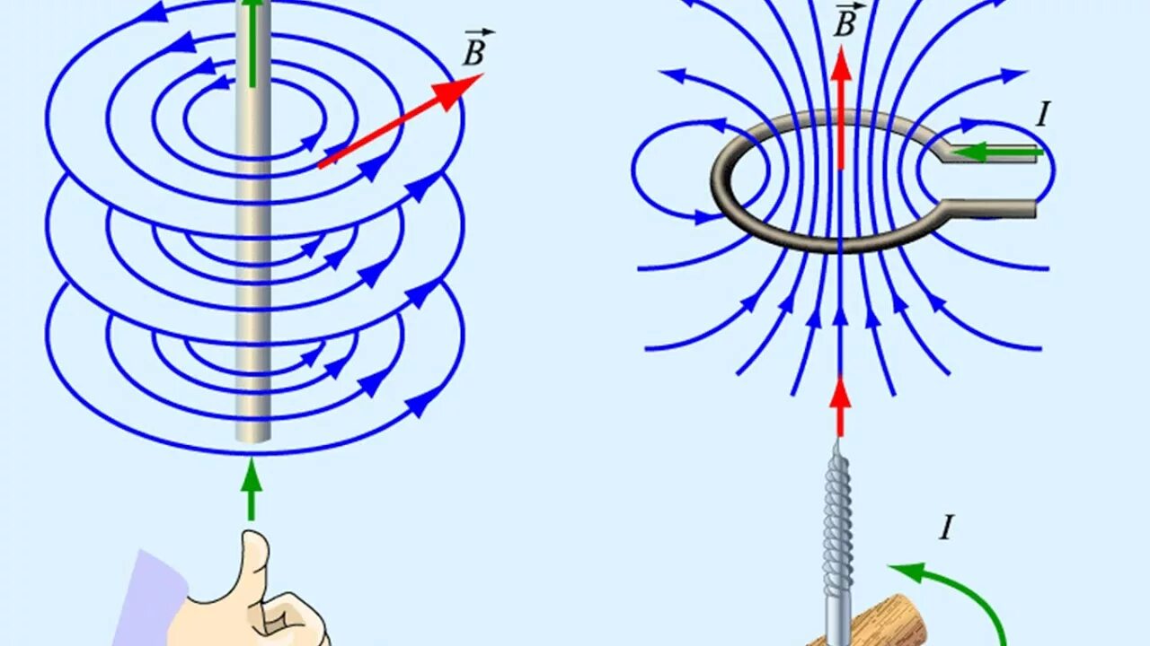 Магнитное поле тока видео. Вектор магнитной индукции прямого проводника с током. Силовые линии магнитного поля прямого проводника с током. Магнит линии магнитной индукции. Магнитное поле прямого проводника с током.