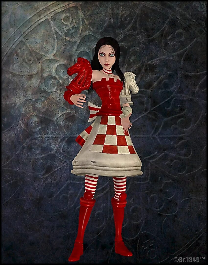 Алиса полный рост. Alice Madness Returns шахматы. Alice Madness Returns платье королевы. Алиса Madness Returns костюм. Alice Madness Returns платья.