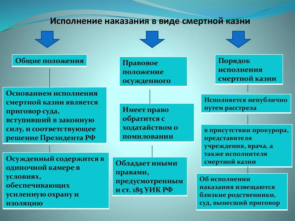 Социально правовая наказания. Исполнение наказания в виде смертной казни. Виды исполнения наказаний. Порядок и условия исполнения наказания в виде смертной казни. Вид наказания и порядок исполнения.