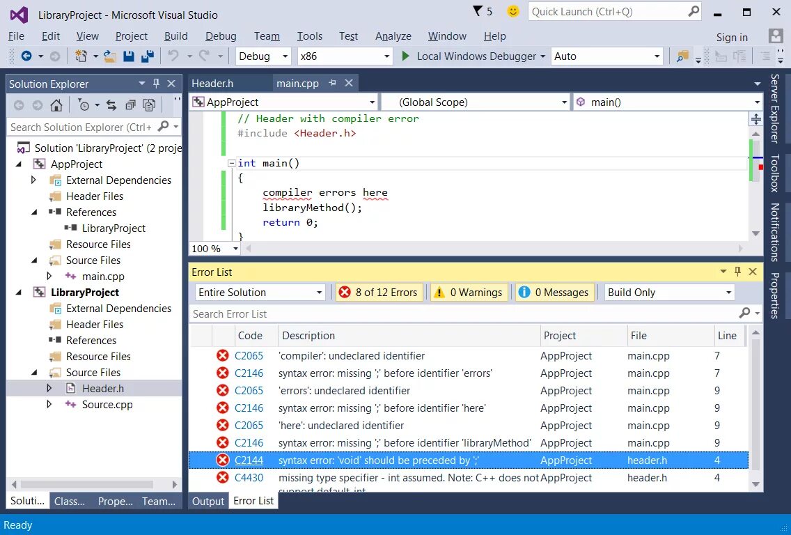 Cpp library. Ошибка Visual Studio. Visual Studio cpp. Error списком. Visual Studio Compiler.