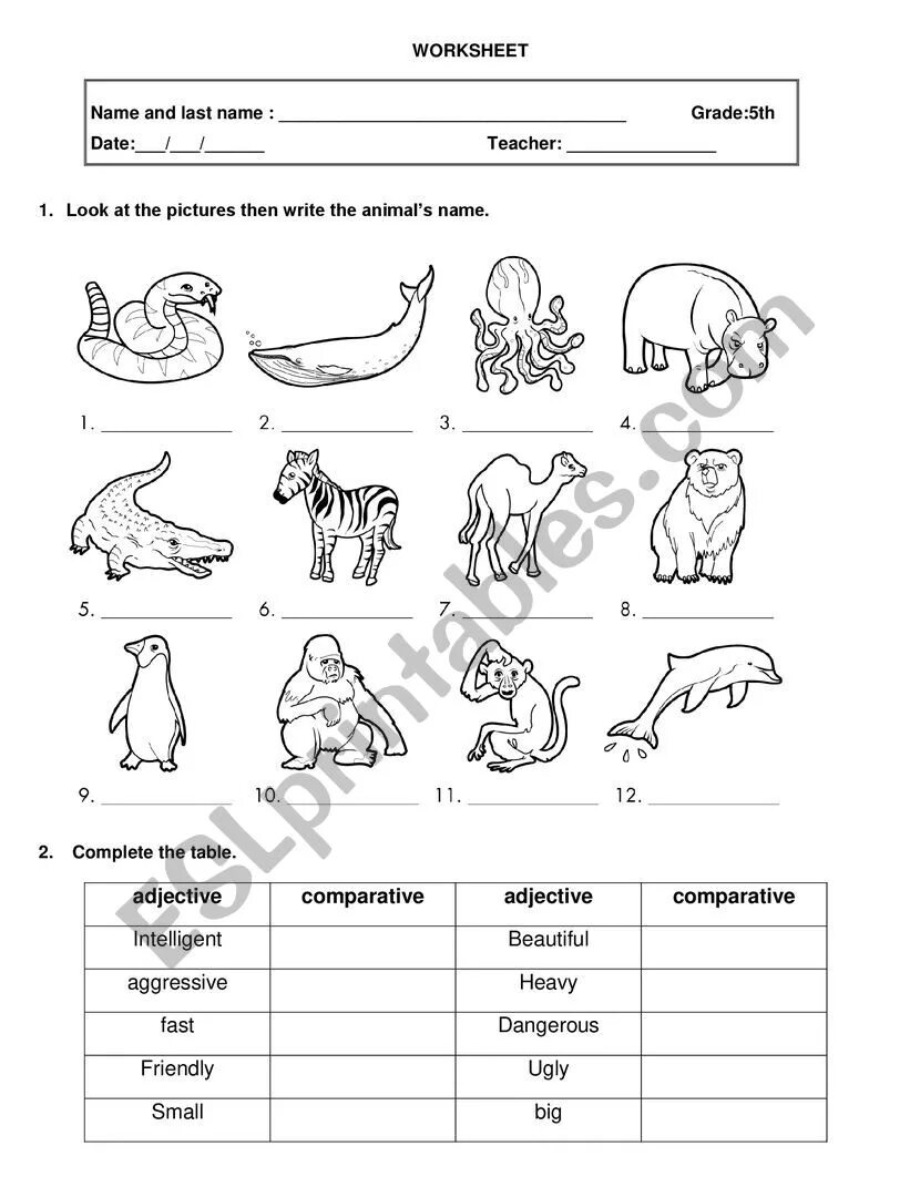 Английский Comparison animals Worksheets. Comparatives Worksheets. Comparison of adjectives Worksheets. Comparatives animals Worksheets for Kids. Comparative adjectives dangerous