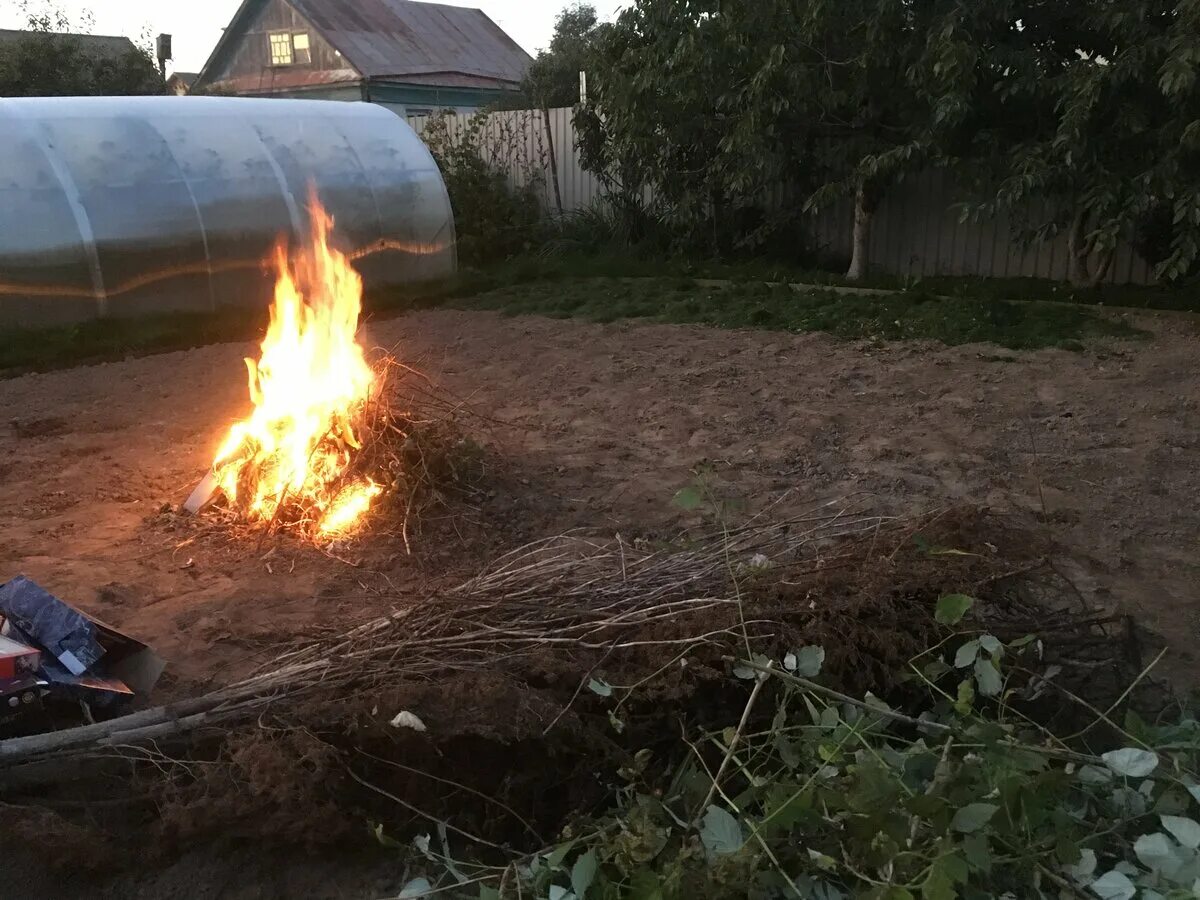 Можно ли разжигать костер на своем участке