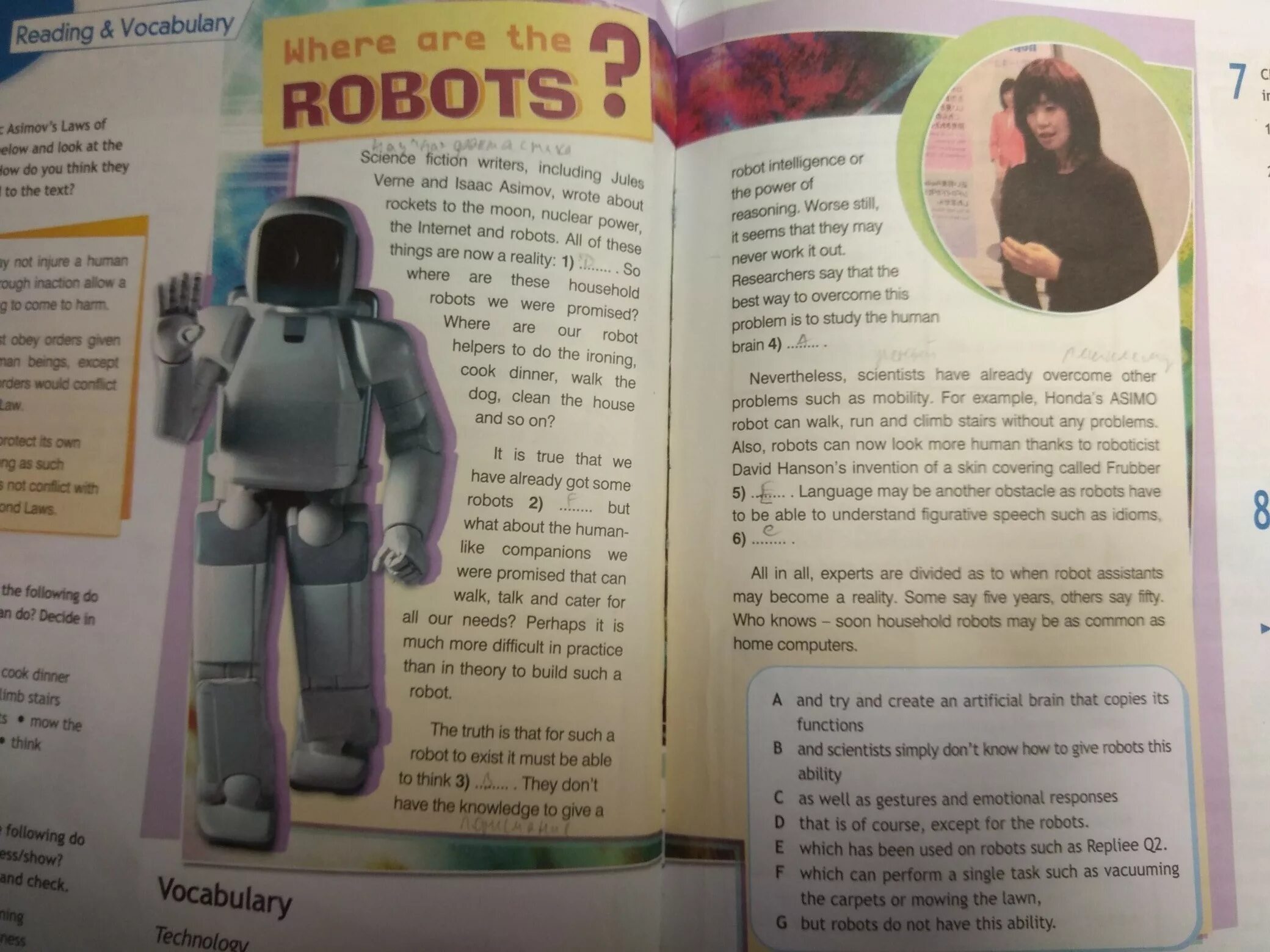 Текст про роботов. Where are the Robots текст. Where are the Robots Spotlight 9 класс. Английский текст роботы текста. Where are the Robots перевод.