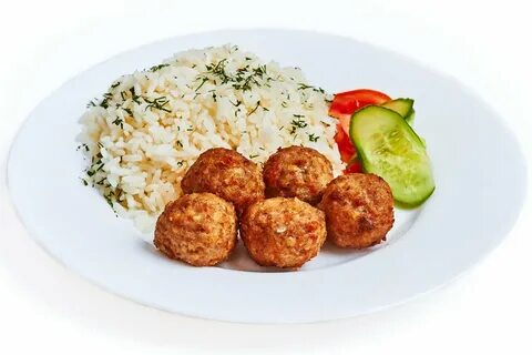 Куриные котлеты с рисом