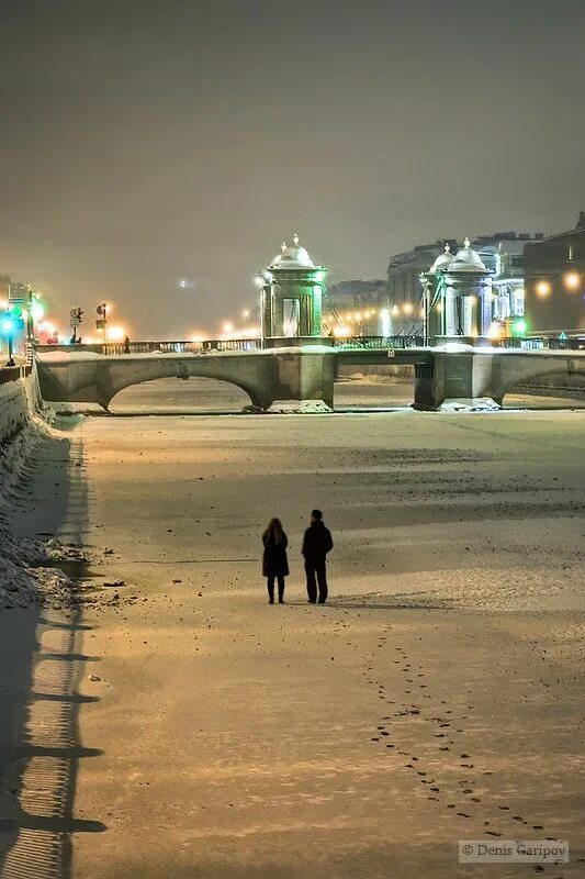Зеленый мост зимой (Санкт-Петербург). Питер прогулка зимой. Романтика зимнего Петербурга. Ночной Питер романтика