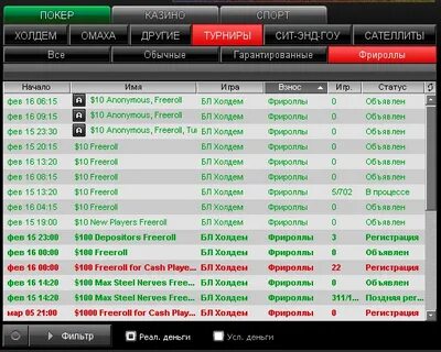 Freeroll pass