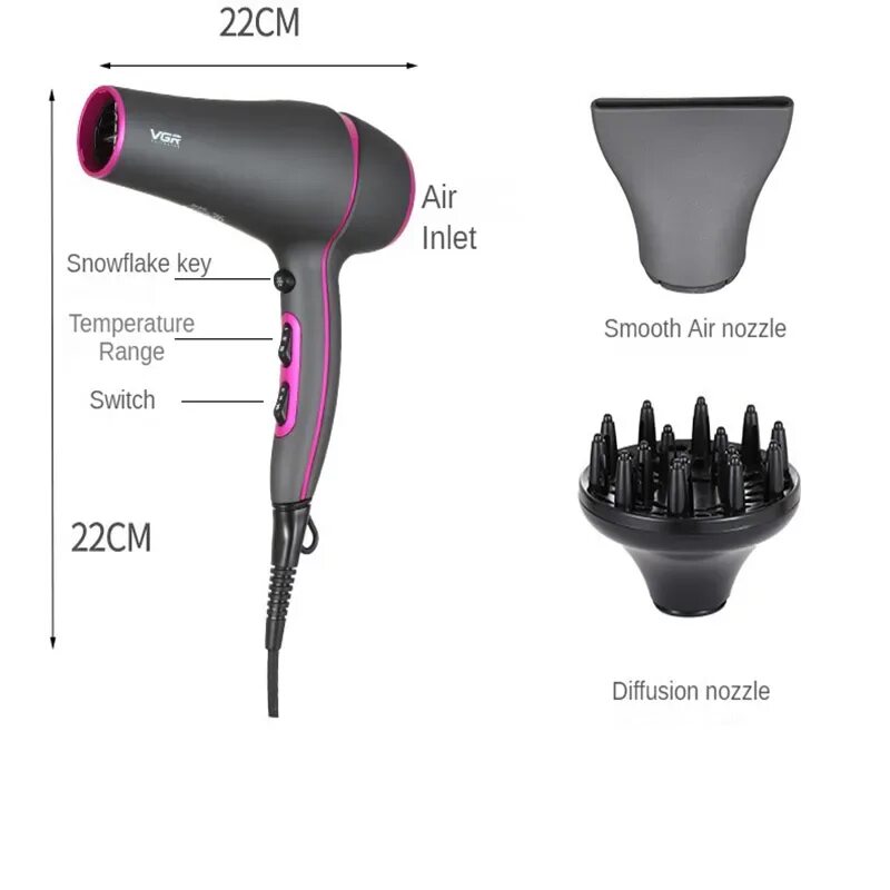 Температура в фене. Фен VGR V 402. Pro Hairdryer фен для волос. Профессиональный фен VGR 431. Фен VGR 421.