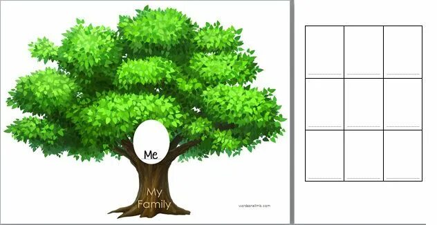Семейное дерево шаблон. Родословное дерево без окошек. Дерево для семейного древа. Дерево для генеалогического дерева. Дерево на 4 листа а4