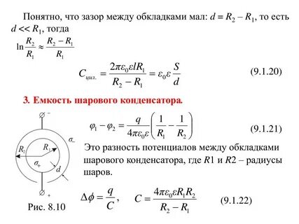 Разность потенциалов на обкладках конденсатора