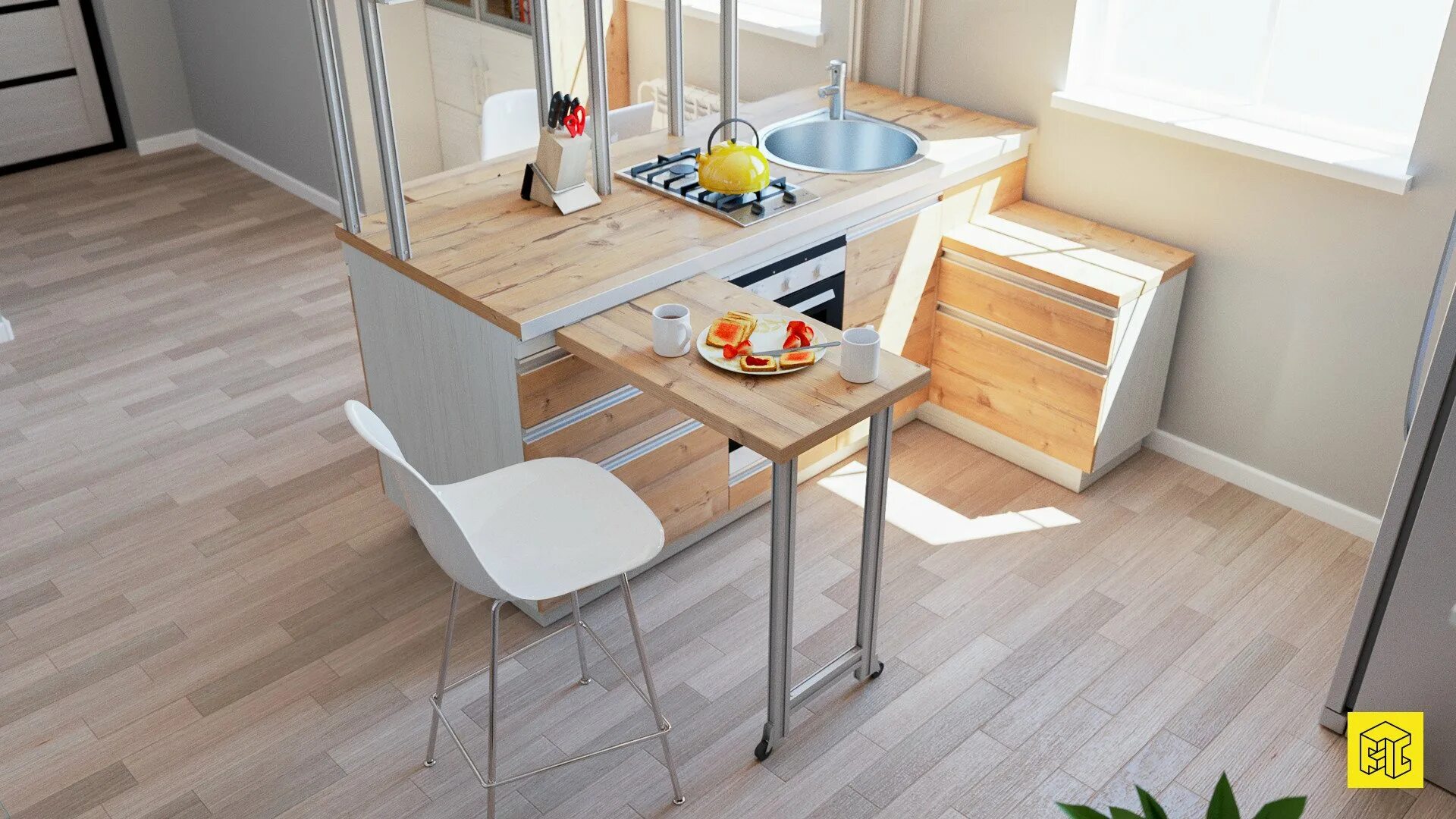 Узкий кухонный стол. Столик трансформер Kessebohmer. Выдвижной стол Kessebohmer TOPFLEX. Выдвижные столы для маленькой кухни. Выдвижной столик на маленькой кухне.