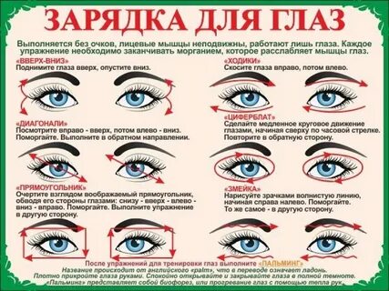 Зарядка для глаз помогает
