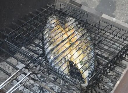 Шашлык скумбрия на мангале на решетке рецепт