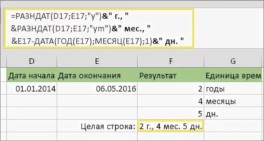 Посчитать разницу в возрасте по дате. Функция РАЗНДАТ В excel. Формула РАЗНДАТ. Формула РАЗНДАТ В excel. РАЗНДАТ формула в эксель.