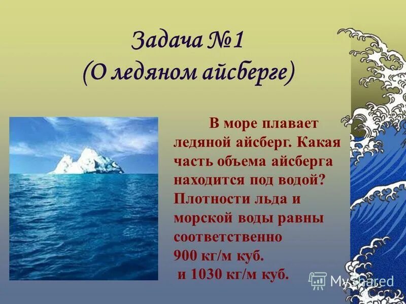Ледники презентация. Айсберг в воде. Силы действующие на айсберг. Айсберг плывет в океане. Айсберг.