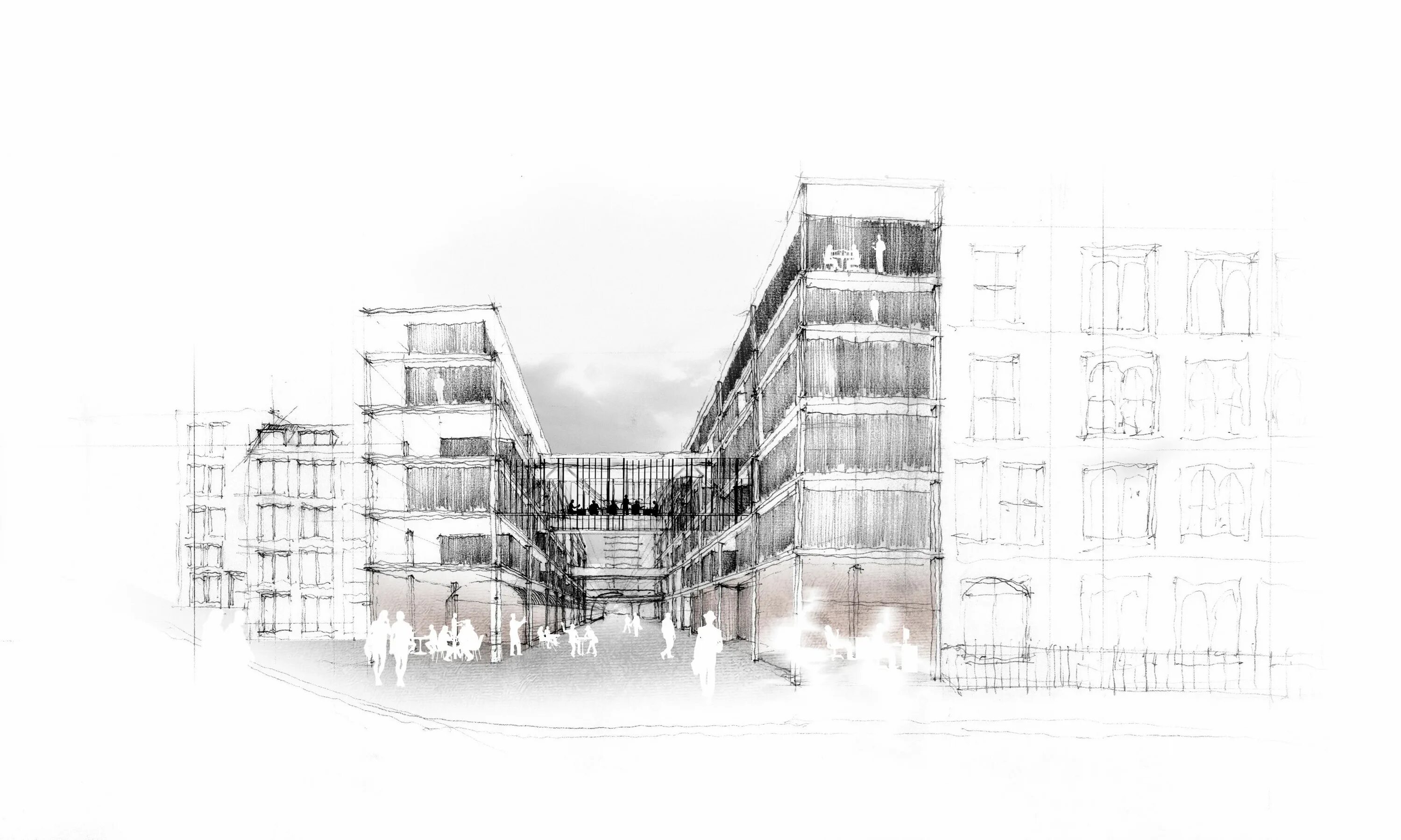 Архитектурное сооружение рисунок. Клаузура спбгасу. Панорамная перспектива в живописи. Графика архитектура перспектива. Дипломная работа перспектива.