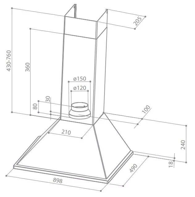 Вытяжка какой диаметр трубы. Каминная вытяжка Faber Synthesis x a 90 PB. Вытяжка Faber Synthesis x a90. Каминная вытяжка Faber Synthesis BK A 90 PB. Вытяжка Faber 90 см чертеж.