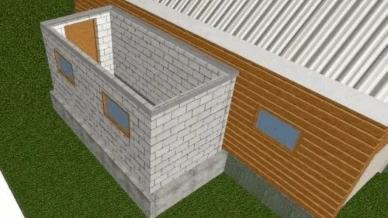 Газоблок туалет