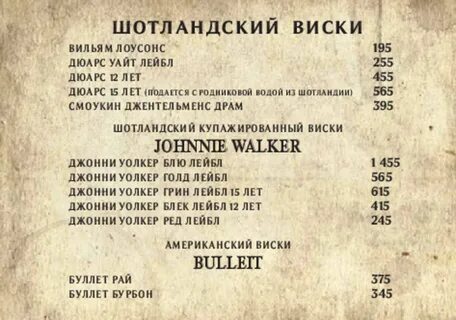 Пруды меню