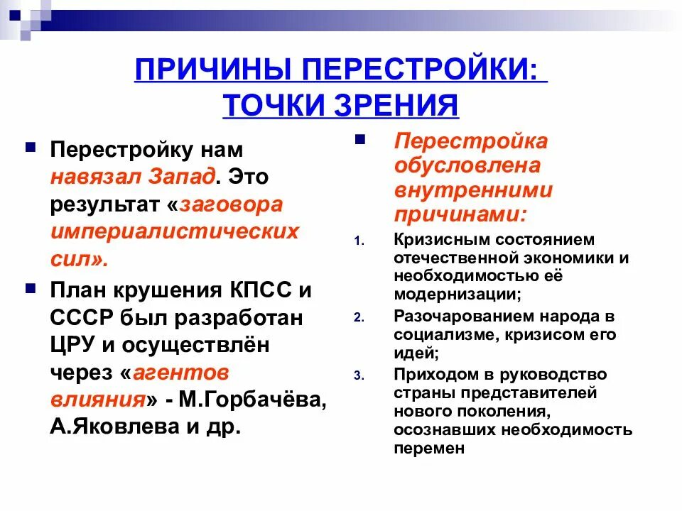 Причины неудачи перестройки. Причины перестройки 1985-1991. Причины перестройки. Причины перестройки в СССР. Причины начала перестройки.