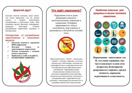 О вреде наркотиков для школьников