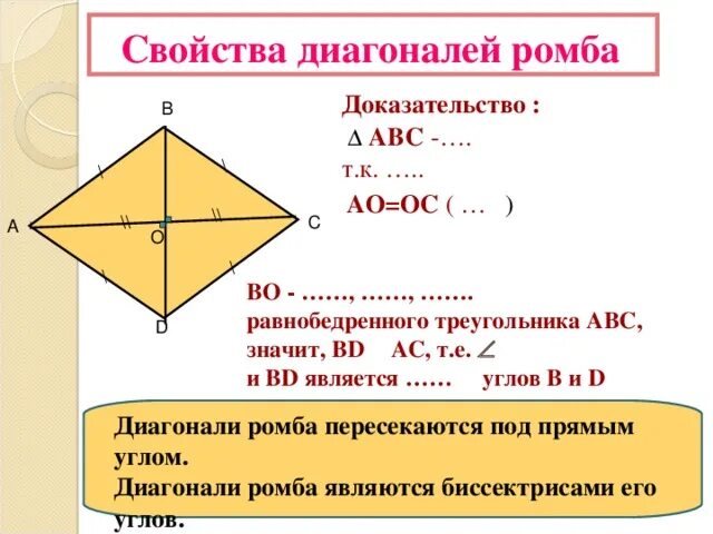 Ромб с прямым углом является. Диагонали ромба. медиана ромба. равнобедренный ромб. доказательство диагоналей ромба.