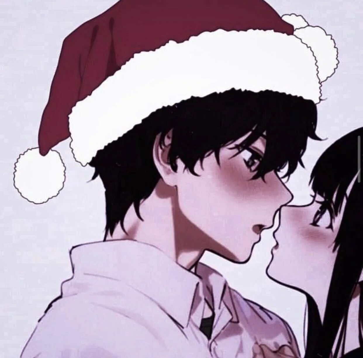 Новый год арт. Новый год аниме парные. Пара в новогодней одежде. Любимому мужчине в новый год. Парные авы на новый год аниме.